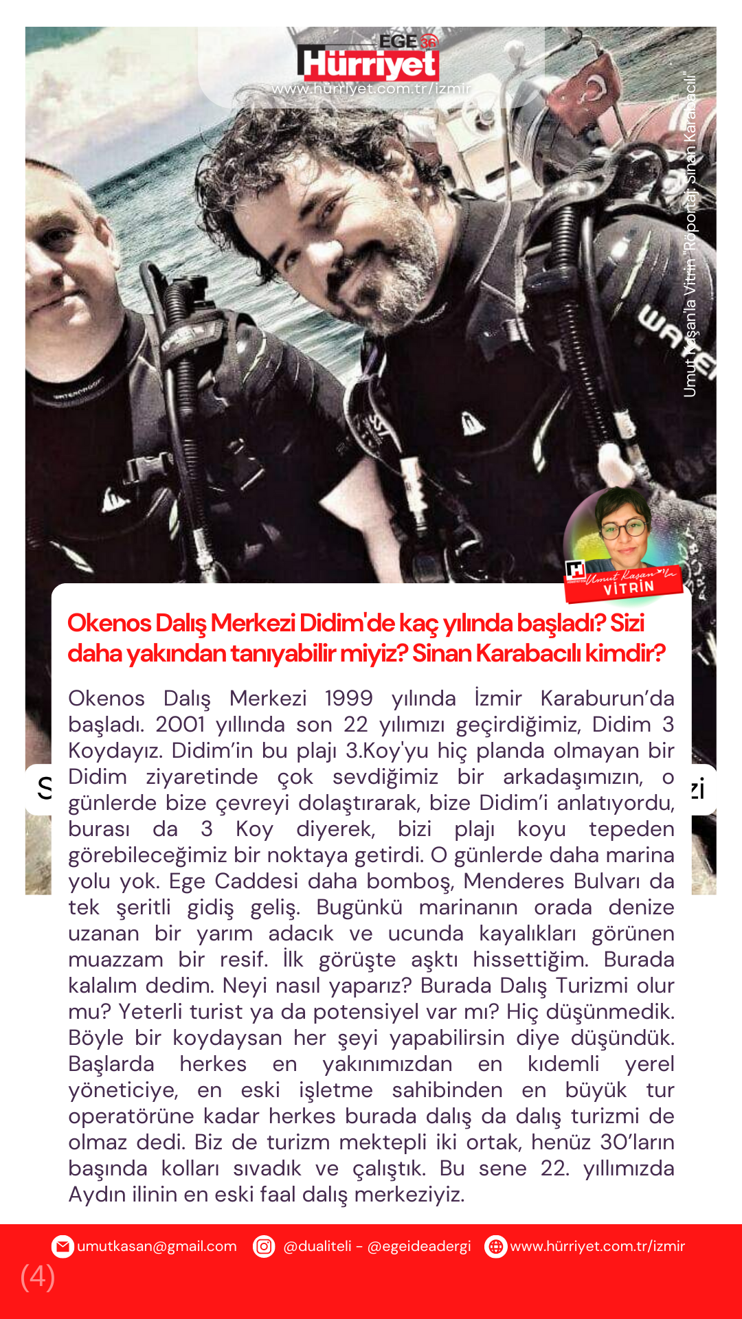 Röportaj Umut Kaşan - Didim Okenos Diving Sinan Karabacılı - 2023